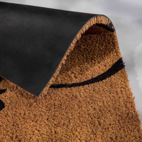 Fußmatte aus Kokosfaser mit schwarzer Rückseite
