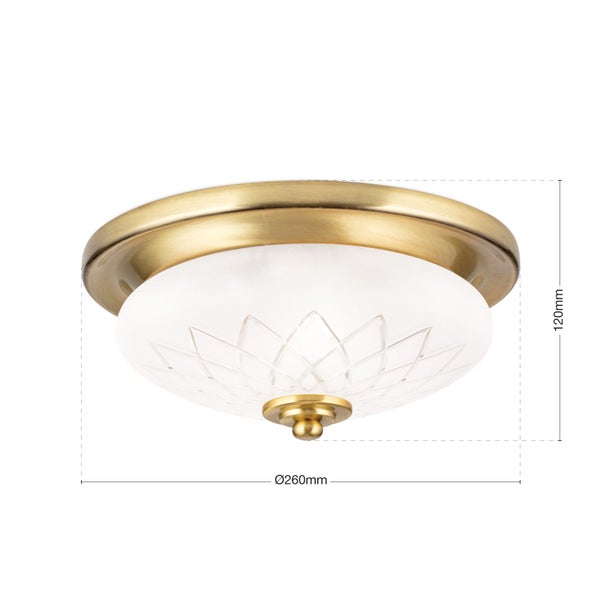 Deckenleuchte 26 cm 1-flammig bronze