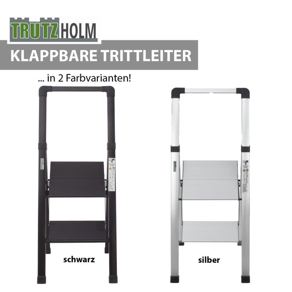 TrutzHolm Klapptrittleiter in zwei Farbvarianten