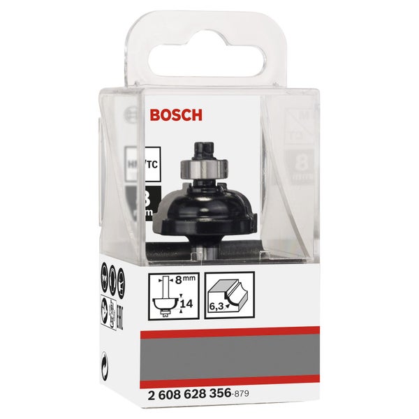 Bosch Logo, Abrundfräser mit Kugellager im Paket