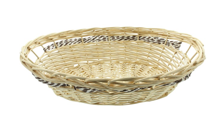 FRANK FLECHTWAREN | Schale Papierschnurgeflecht, oval, WEIDE, PAPIER, 46 x 39 x 11 cm