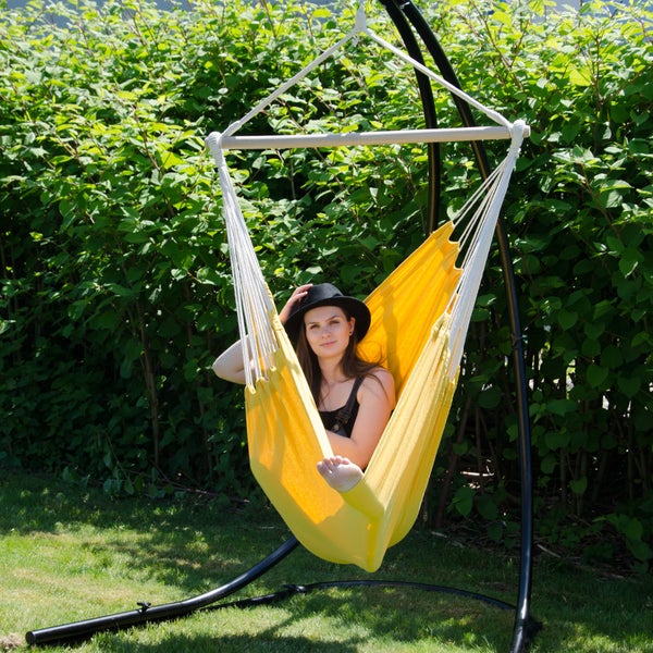 XXL Hängesessel Relaxsessel 185x130cm bis 150kg Fresienfarben