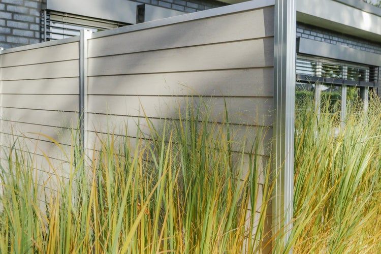 GartenLand Musterstück WPC Zaun Schwedenprofil Sand-Multicolor 20 cm