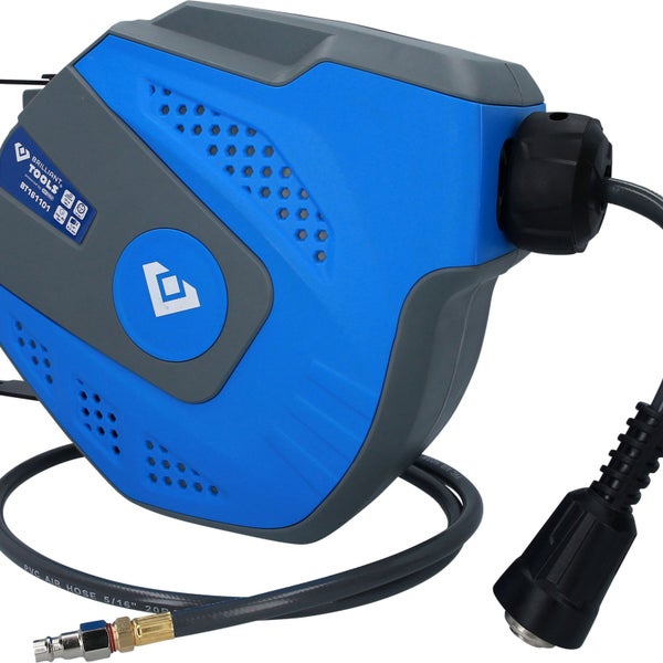 Brilliant Tools Schlauchaufroller mit Druckluftschlauch