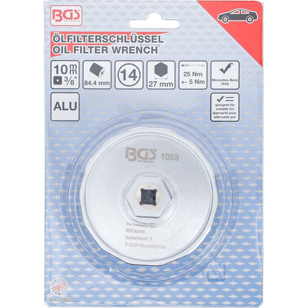 BGS Ölfilterschlüssel 14-kant Ø 84,4 mm für Jeep / Mercedes-Benz / Dodge - 1053
