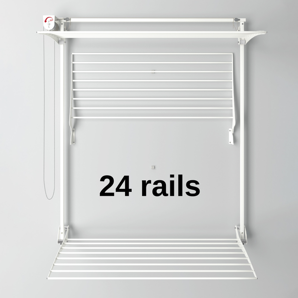 Wäschetrockner mit 24 Stangen zur Wandmontage