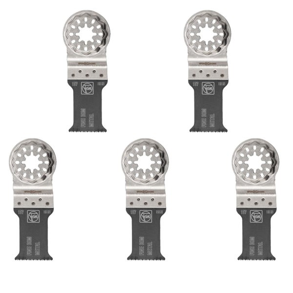 Fünf oszillierende Sägeblätter zum Schneiden von Metall