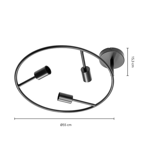 Deckenleuchte, Durchmesser 55 cm, Höhe 15,3 cm