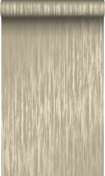 Origin Wallcoverings Tapete feine Streifen Hellbraun - 53 cm x 10.05 m - 345405