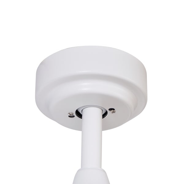 Deckenhalterung mit Deckenstange für Deckenventilator, Metall, weiß