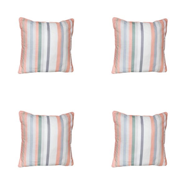 Dekokissen Righe salmone - Ca. 50x50 cm - 4er-Set