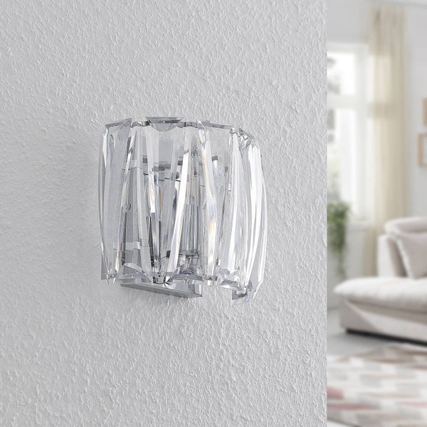 Lindby Wandleuchte, Wandlampe Innen Sofia in Transparent (1 flammig E14) - Wandstrahler Wandbeleuchtung Schlafzimmer / Wohnzimmer Wohnzimmerleuchte