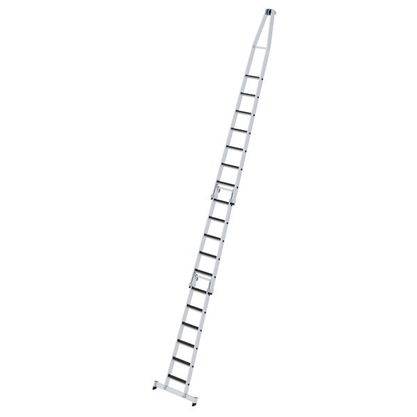 PROREGAL Stufen-Glasreinigerleiter-Satz mit Traverse und Clip-Step R13 Kombi mit 2 Unterteilen