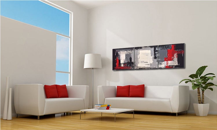Das Wohnzimmerbild -Inception- 210x60x2 cm handgemaltes Unikat