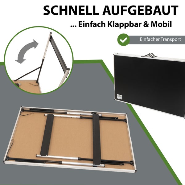 Mobile Tischtennisplatte mit Klappmechanismus für einfachen Transport