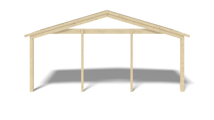 Überdachung für Veranden, Terrassen und Gartenhäuschen - 6x2m