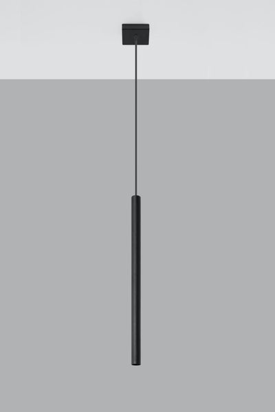 Schlanke zylindrische Pendelleuchte in minimalistischem Design zur Deckenmontage