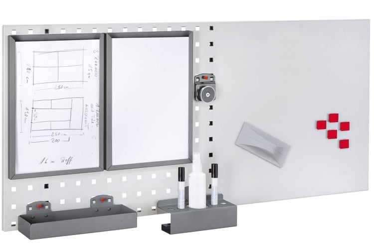 Kappes LogoChart® Office Set #4 1x Lochplatte 1000x450mm 1x Zubehörsortiment 14-teilig Anthrazitgrau RAL 7016