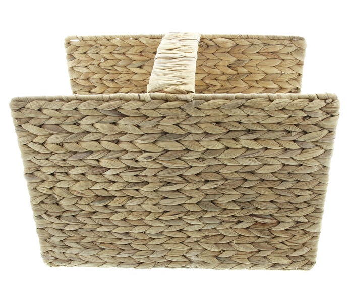 FRANK FLECHTWAREN | Kaminholzkorb Wasserhyazinthe, WASSERHYAZINTHE, 37 x 23 x 25,5 cm
