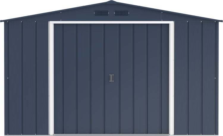 Metall Gerätehaus 322x354 cm Gartenhaus Schiebetür