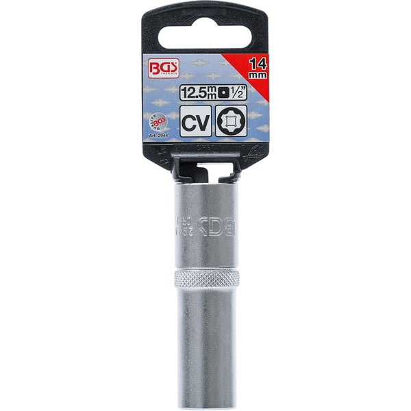BGS Steckschlüssel-Einsatz Super Lock tief Antrieb Innenvierkant 12,5 mm (1/2) SW 14 mm - 2944