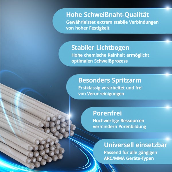 STAHLWERK 2 x Stabelektroden AWS E6013RR rutilumhüllt 3,2 x 350 mm 2 kg