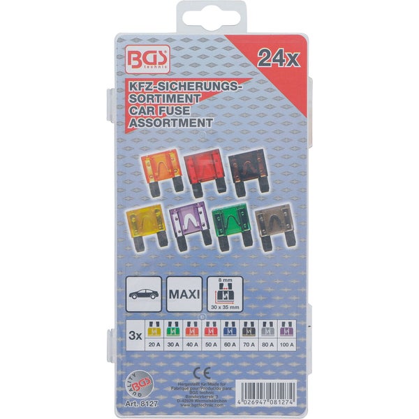 BGS Technic Autosicherungs Sortiment, 24 Stück