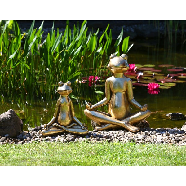 Figur GILDE Dekoration Höhe 50,5cm Breite 46cm goldfarben Magnesia