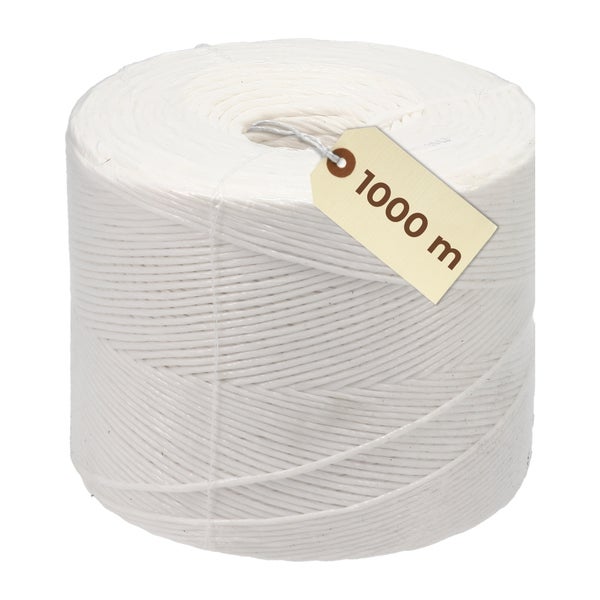Weiße Maurerschnur auf Rolle mit 1000 Meter Länge