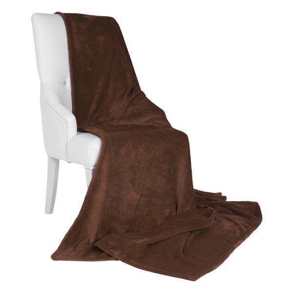 Beautissu Aurelia Decke 150x200cm Dunkelbraun