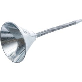 Trichter aus Metall mit flexiblem Auslauf zum Befüllen von Behältern