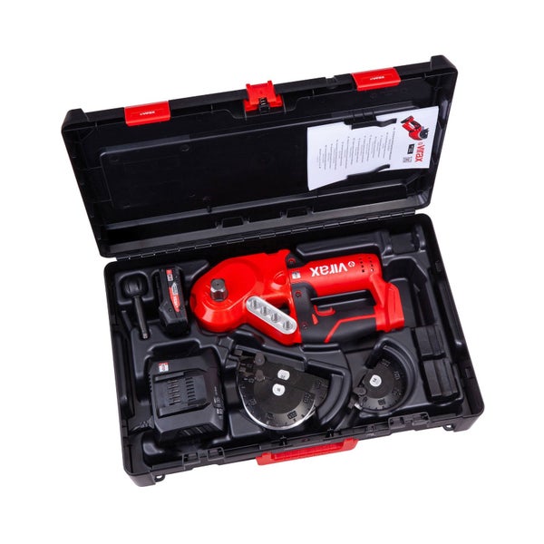 Virax Akku-Biegegerät im Werkzeugkoffer mit Zubehör