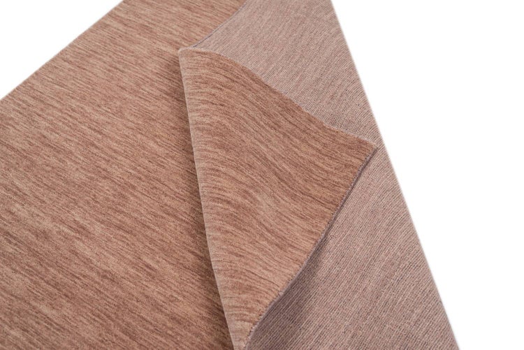 Wollteppich Luxus Designerteppich moderner uni Teppich aus reiner Schurwolle Beige 195x295 cm