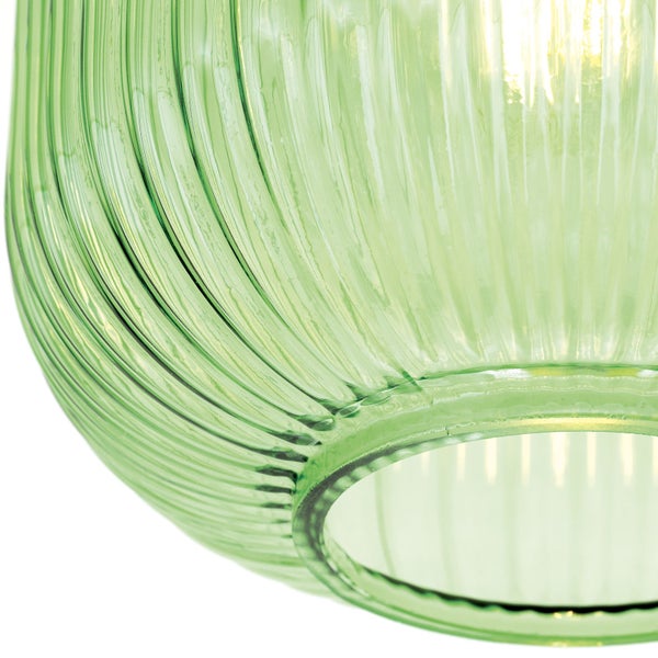 Geripptes Lampenglas