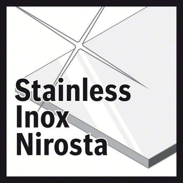 Symbol für rostfreies Edelstahl Inox Nirosta