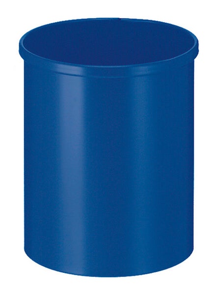 PROREGAL Stillvoller Runder Metall Papierkorb 15 Liter HxØ 30,5 x 25,5 cm Blau