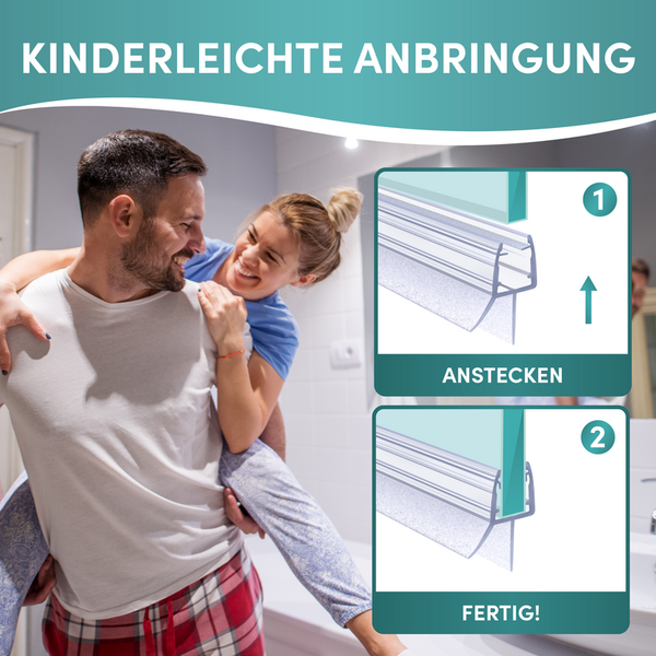 Engelbach® Duschdichtung  3x 100cm mit perfekter Passform für 5-8mm Glastüren mit extra dicker Gummilippe