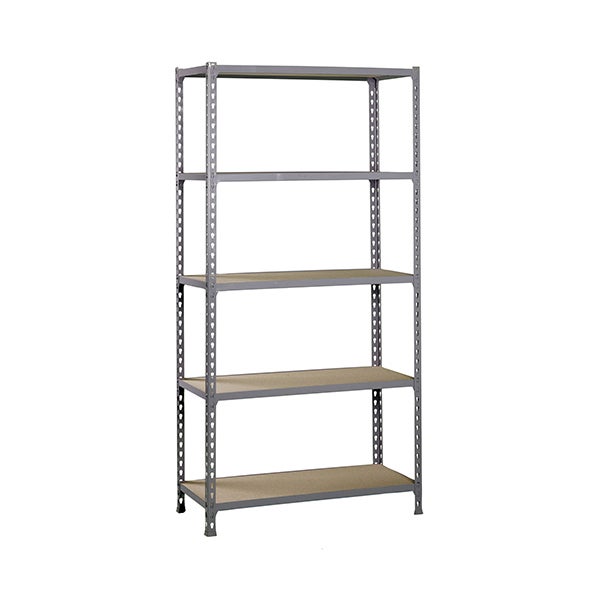 PROREGAL Schwerlastregal Big Muli HxBxT 200 x 110 x 30 cm 5 Fachböden Fachlast 200 kg Grau