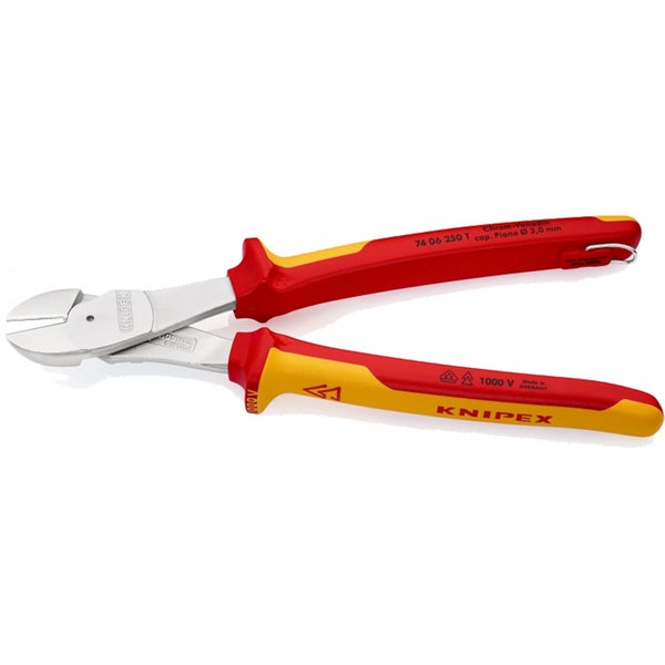Knipex Kraft-Seitenschneider mit Befestigungsöse - 7406250T
