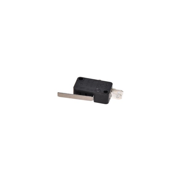 Mikroschalter mit Metallhebel und Anschlusskontakten für elektrische Schaltanwendungen.