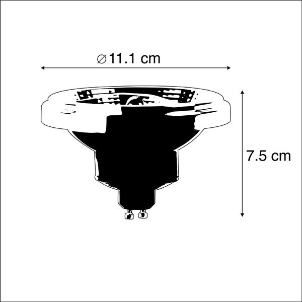 Set mit 5 GU10 LED-Lampen AR111 11W 820 lm 3000K
