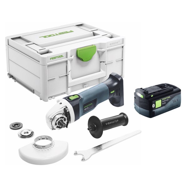 Festool AGC 18-125 EB-Basic Akku Winkelschleifer 18 V 125 mm Brushless + 1x Akku 5,0 Ah + Systainer - ohne Ladegerät