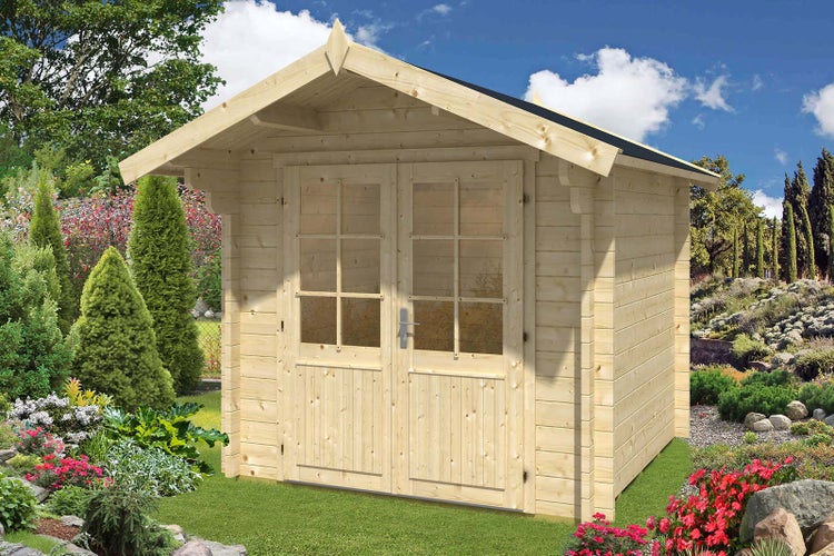 Illustration von vier Leuchten unterschiedlicher Größe mit Hinweisen zu Lumen, Stoßfestigkeit, Schutzart und LEDs