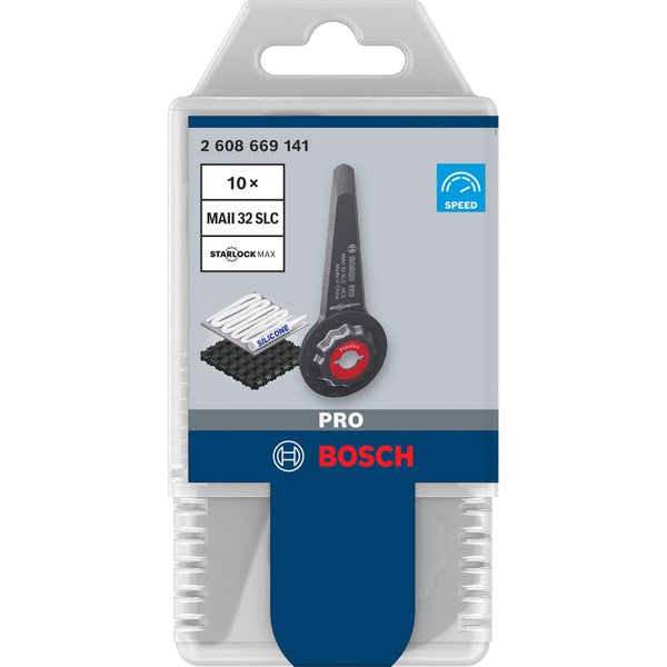 Bosch Sägeblatt Set mit zehn Teilen, geeignet für Silikon und Kunststoffe