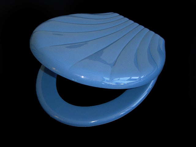 WC Sitz Napoli sorrento blau in Muschel Form, sehr bruchsicher