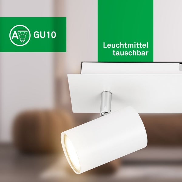 GU10 Leuchtmittel Symbol. Leuchtmittel austauschbar.