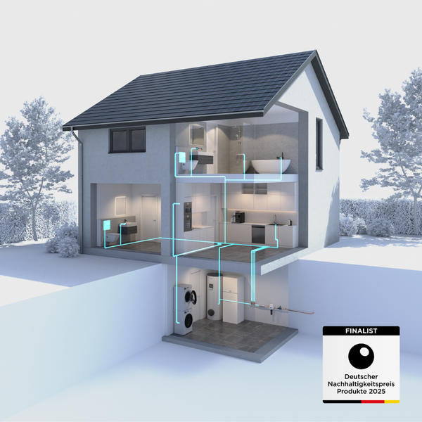 Enthärtungsanlage ohne Salz AQON PURE home s für Einfamilienhäuser | Alternative zum Wasserfilter, zur Wasserenthärtungsanlage und Entkalkungsanlage ohne Wartung & ohne Salz