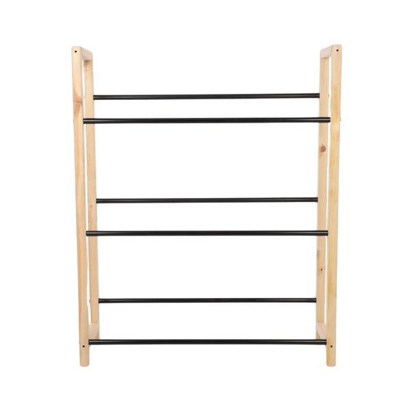PROREGAL Getränkekistenregal HUNSRÜCK HxBxT 138x112x32cm 9 Kisten auf 3 Ebenen Massives Kiefernholz Natur