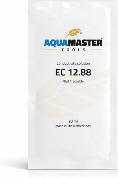 AquaMaster Tools Leitfähigkeitslösung EC 12,88 zur Kalibrierung, 20 Milliliter Beutel.