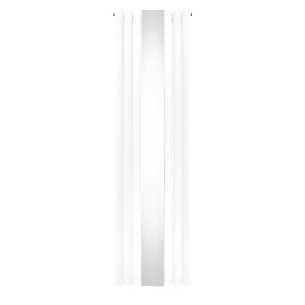 Oval Röhrenheizkörper mit Spiegel - 1800mm x 500mm - Weiß